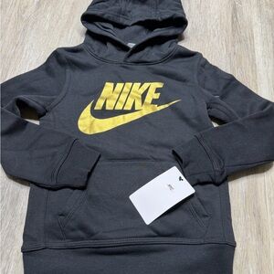 Nike Black Sweatshirt with Metallic Gold Accents